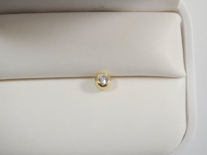 Real 14k Solid Yellow Gold Top Screw Replacement Belly Ring