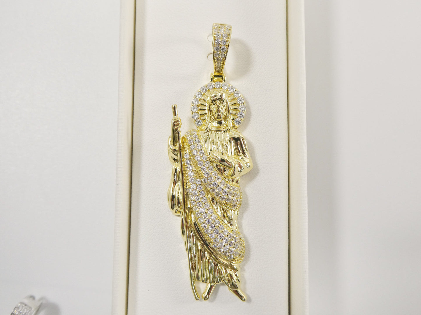 real 925 sterling silver large St. Jude medallion pendent