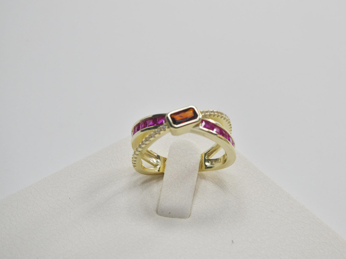 real 925 sterling silver over 14 yellow gold ring