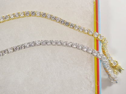 Real 925 Sterling Silver 4MM 6 INCH / 6.5 INCH Tennis Bracelet