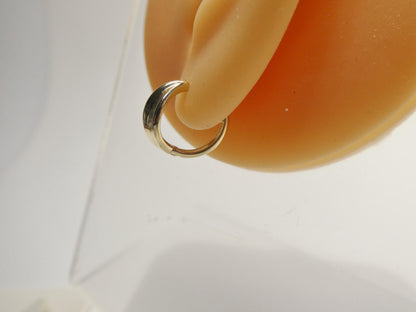 Real 10k Solid Yellow Gold Designer Polish Hoop Huggie Earrings