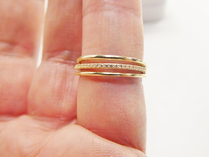 Real 10k Solid Yellow Gold Women's Classic Ring