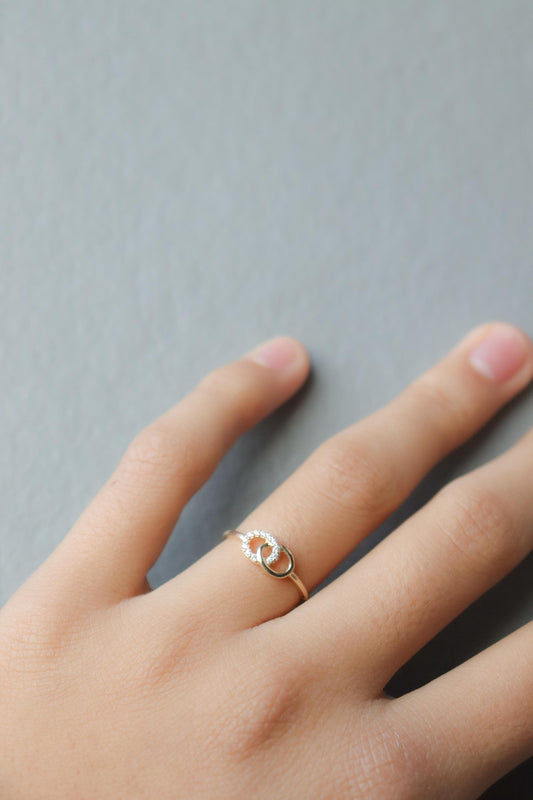 real 10k solid yellow gold women's classic micro pave setting ring