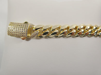 18k Gold Filled Monaco 10mm Bracelet 7" 8" Length