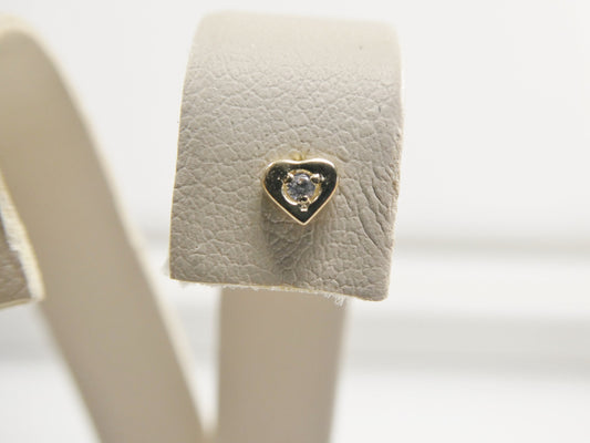 14k real solid yellow gold heart nose ring