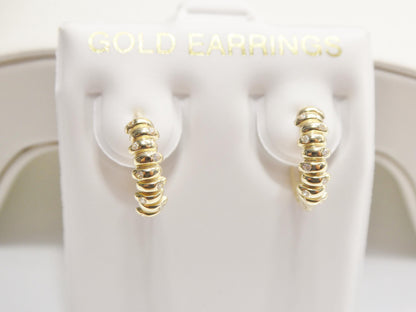 Real 10k Solid Yellow Gold Designer Earrings