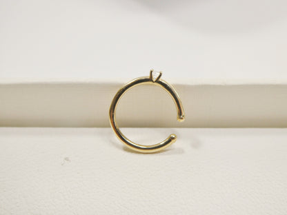 14k Real Solid Yellow Gold Cartilage Nose Ring Body Ring Piercing