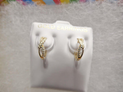 Real 10k Solid Yellow Gold Designer Earrings