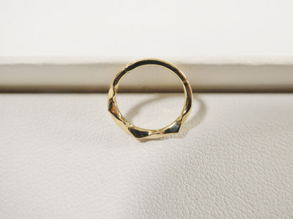 14k Real Solid Yellow Gold Cartilage Daith Wrinkled Hoop Body Ring Piercing