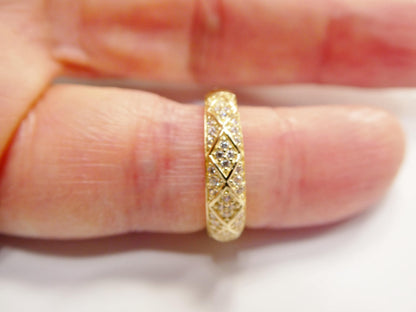 Real 10k Solid Yellow Gold Women's Classic Ring