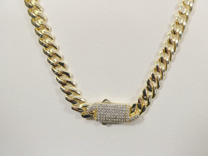 9mm 14k Yellow Gold Filled Monaco Bracelet/Necklace Fancy Box Lock