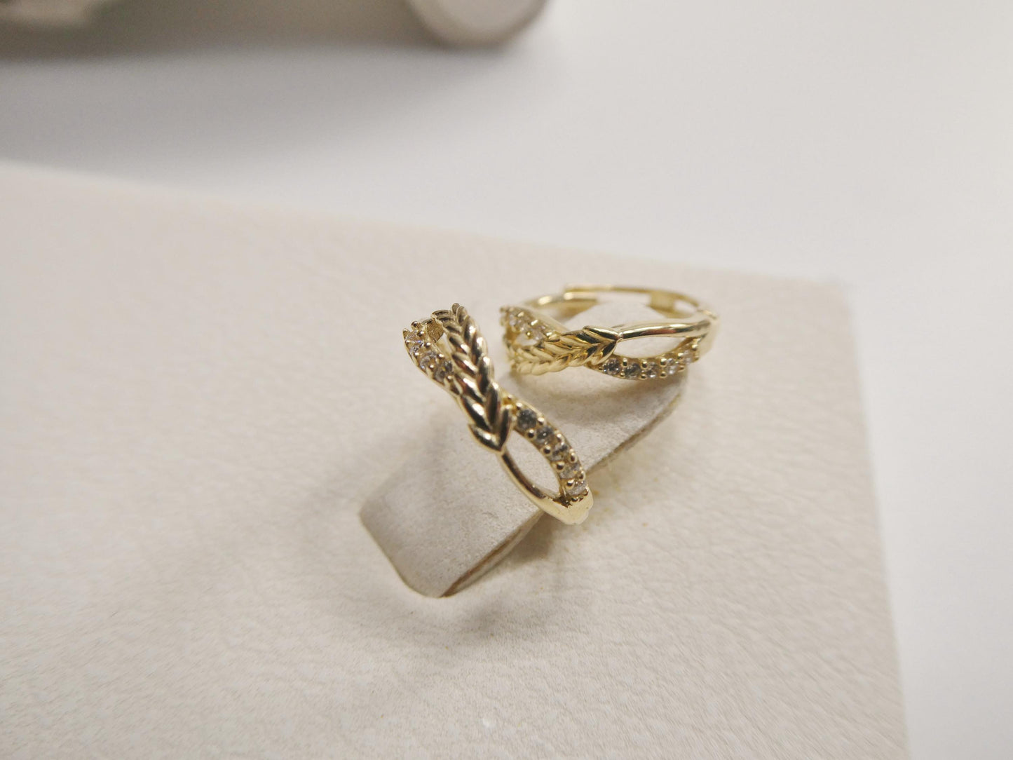 real 10k solid yellow gold designer earrings