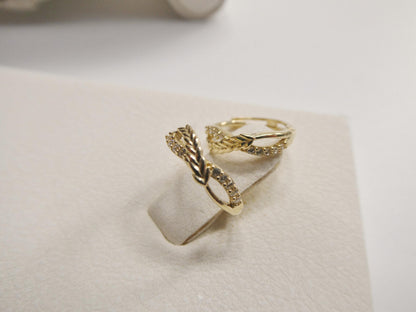 Real 10k Solid Yellow Gold Designer Earrings