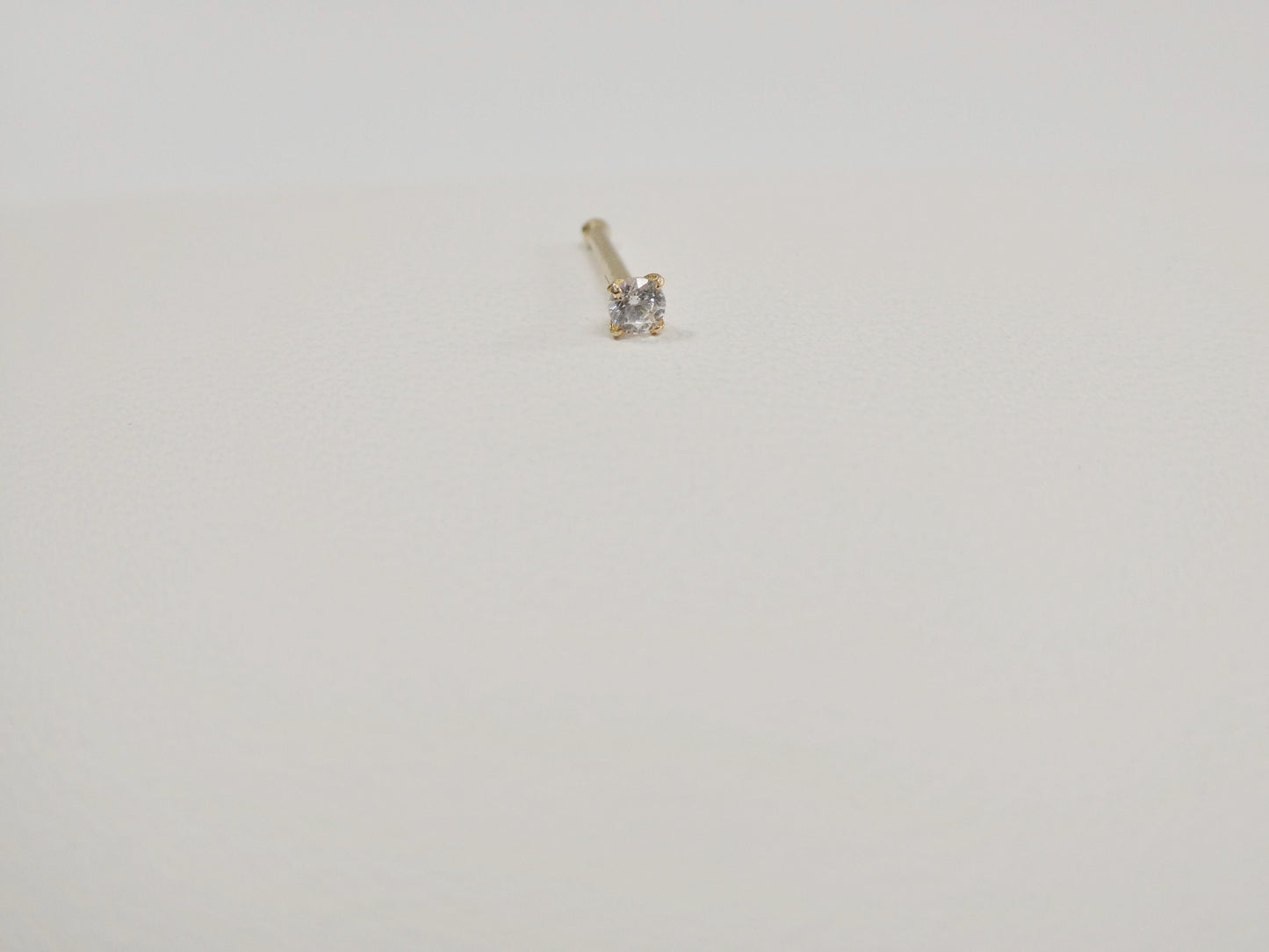 14k real solid yellow gold 2MM stud nose ring