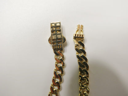 Real 10k Solid Yellow Gold 5mm Monaco Necklace