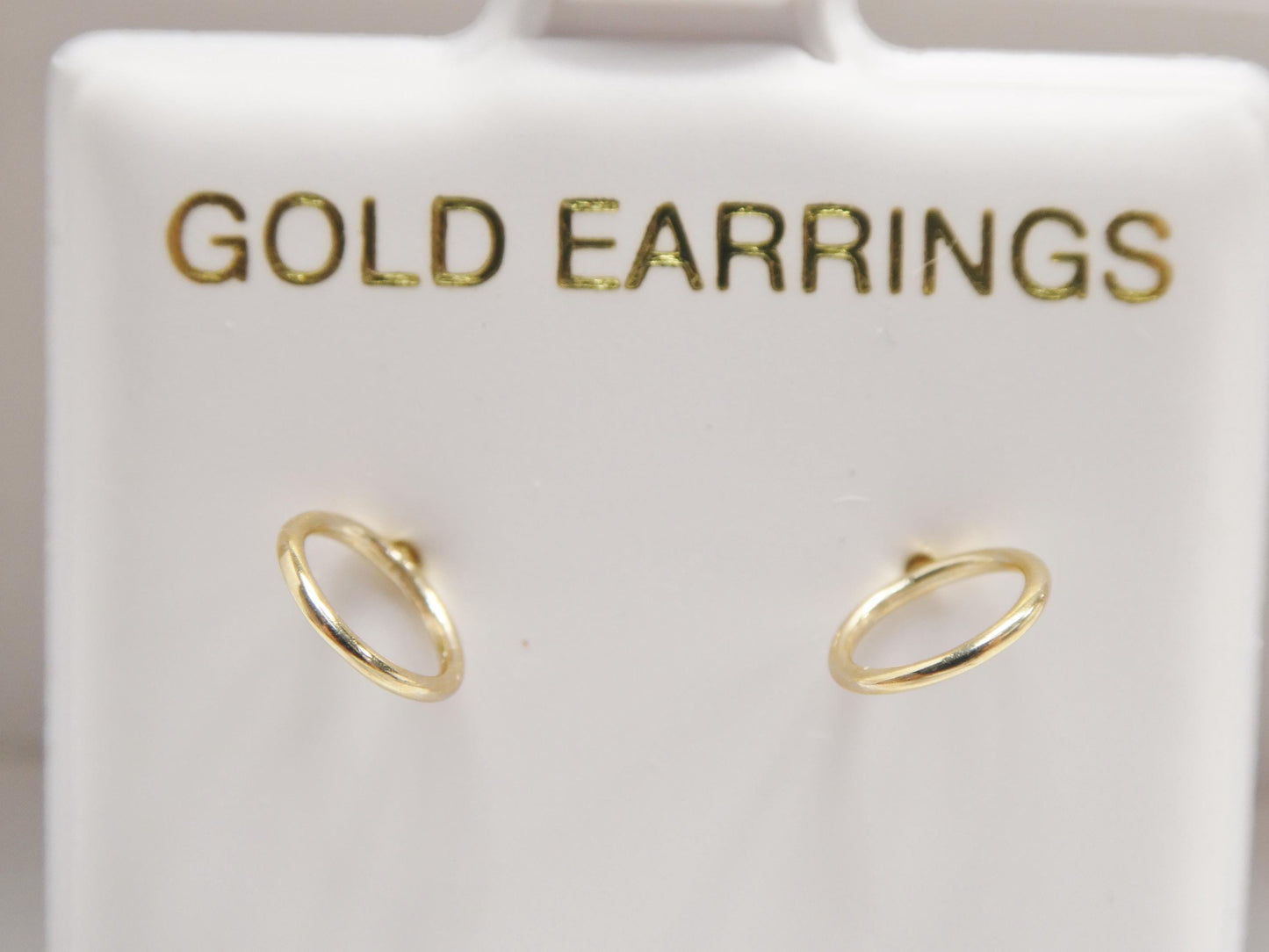 real 10k solid yellow gold circle stud earrings