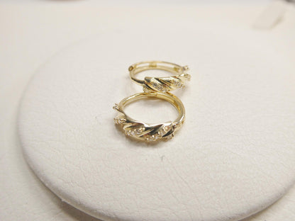Real 10k Solid Yellow Gold Designer Earrings