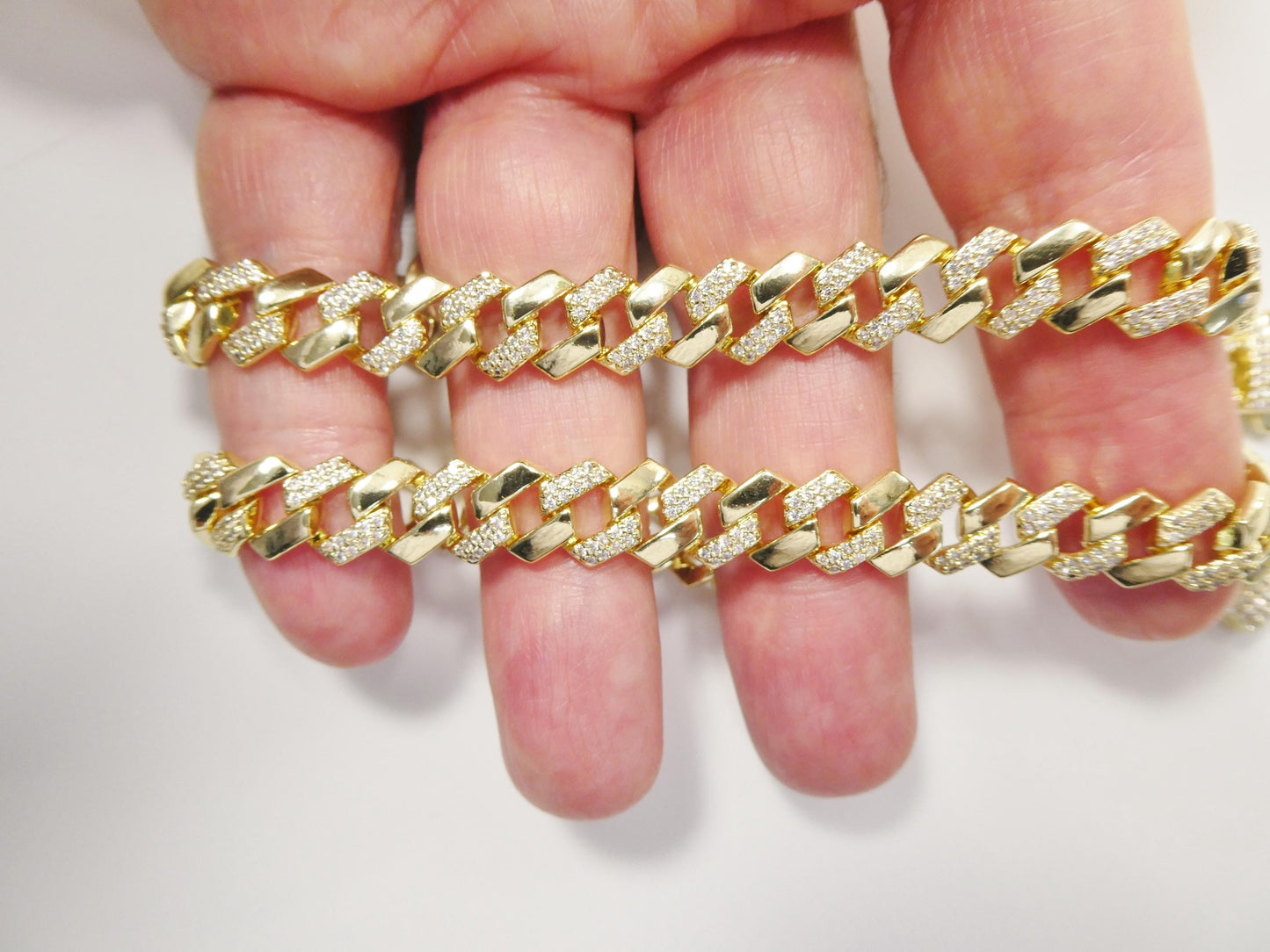 monaco cuban necklace 14k gold filled 9mm