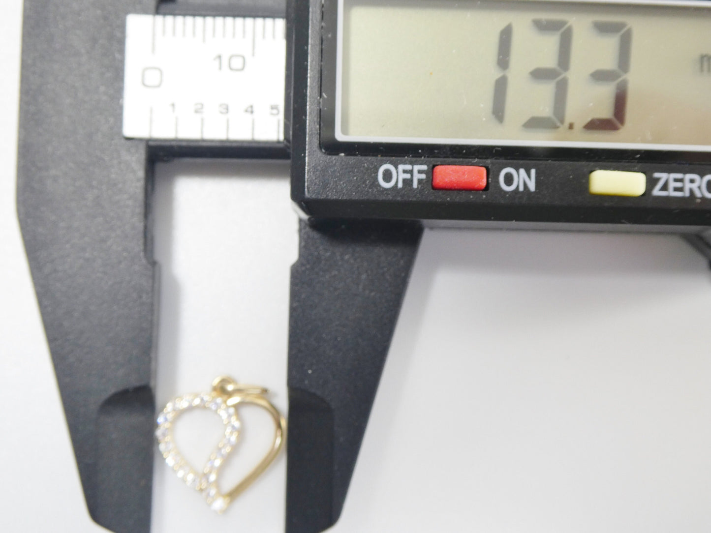 14k real solid yellow gold heart high polish charm pendent