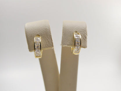 Real 10k Solid Yellow Gold Small 10mm Hoop Huggie Earrings
