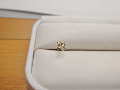 14k Real Solid Yellow Gold Flower Nose Rings