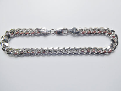 Real 925 Sterling Silver 6.5mm Solid Link Bracelet