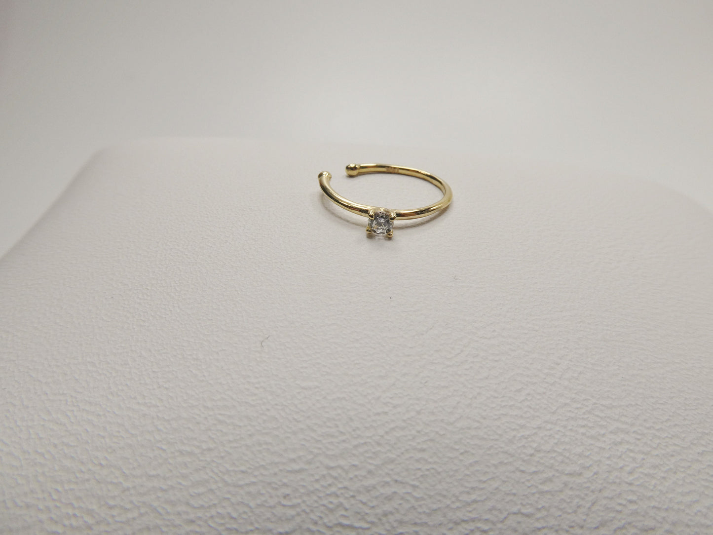 14k real solid yellow gold cartilage nose ring body ring piercing