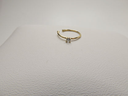 14k Real Solid Yellow Gold Cartilage Nose Ring Body Ring Piercing