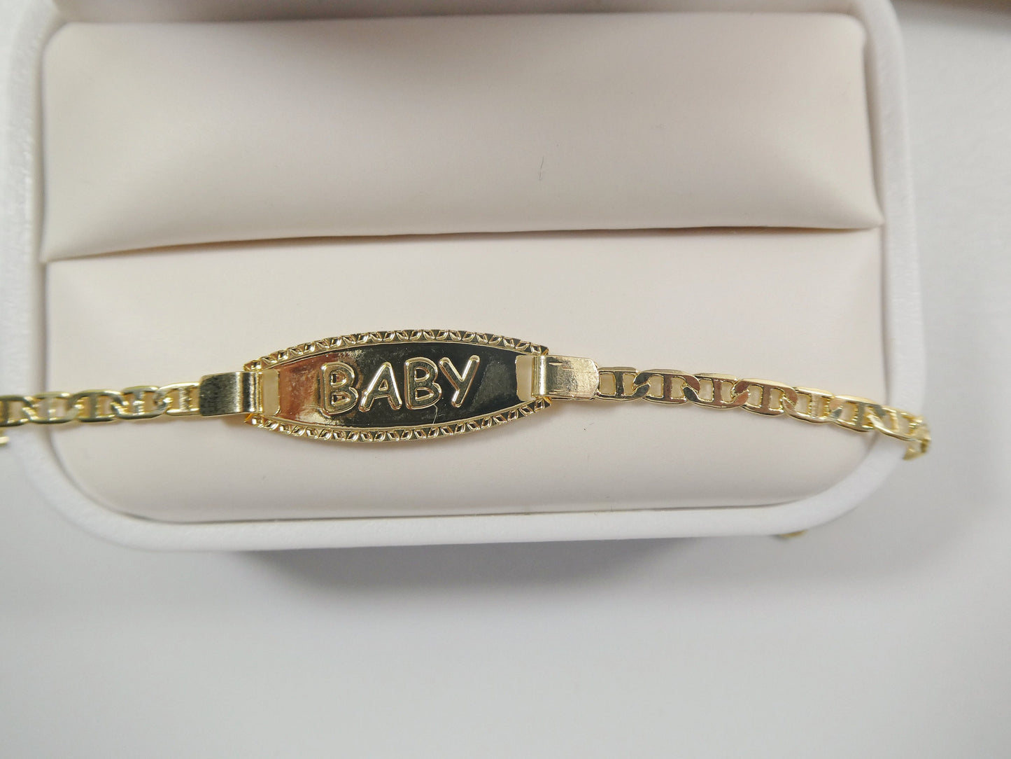 6 inch 18k gold filled baby bracelet mariner style