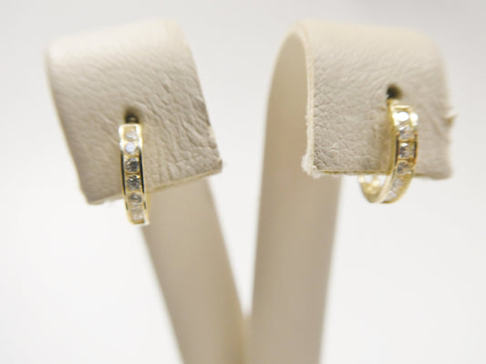 real 10k solid yellow gold earring / cartilage daith tiny hoop huggie earring