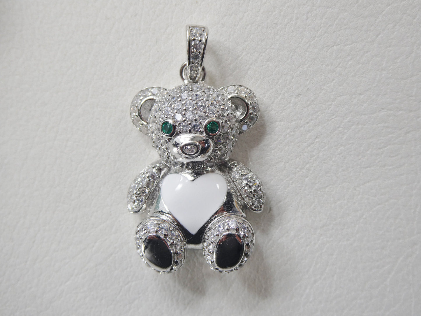 925 sterling silver enamel color teddy bear pendent charm