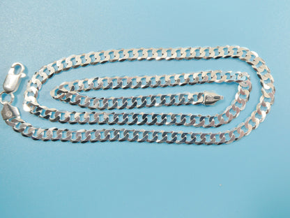 Real 925 Sterling Silver 5.6MM Italian Solid Chain Lobster Lock Clasp
