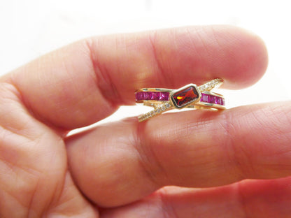Real 925 Sterling Silver over 14 Yellow Gold Ring