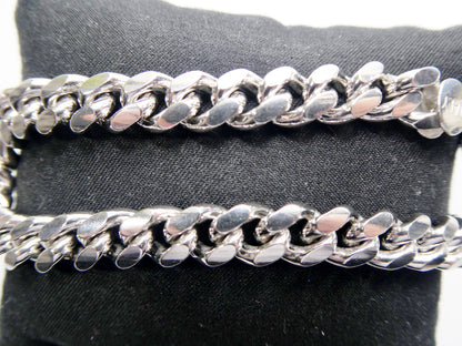 Real 925 Sterling Silver 8mm Solid Link Bracelet