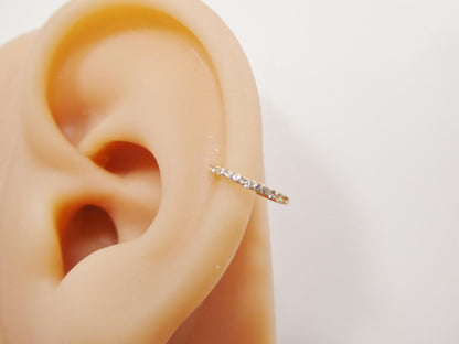 14k Real Solid Yellow Gold Hoop Earring Cartilage Daith Ring Piercing