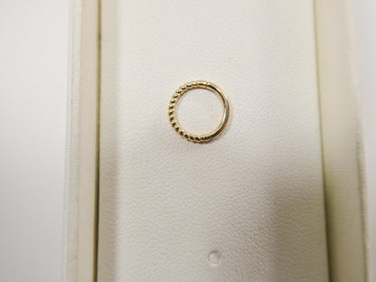 14k Real Solid Yellow Gold Hoop Earring Cartilage Daith Ring Piercing