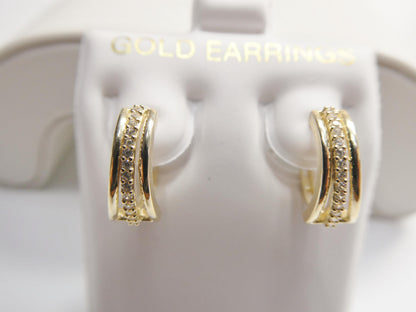 Real 10k Solid Yellow Gold Designer Earrings