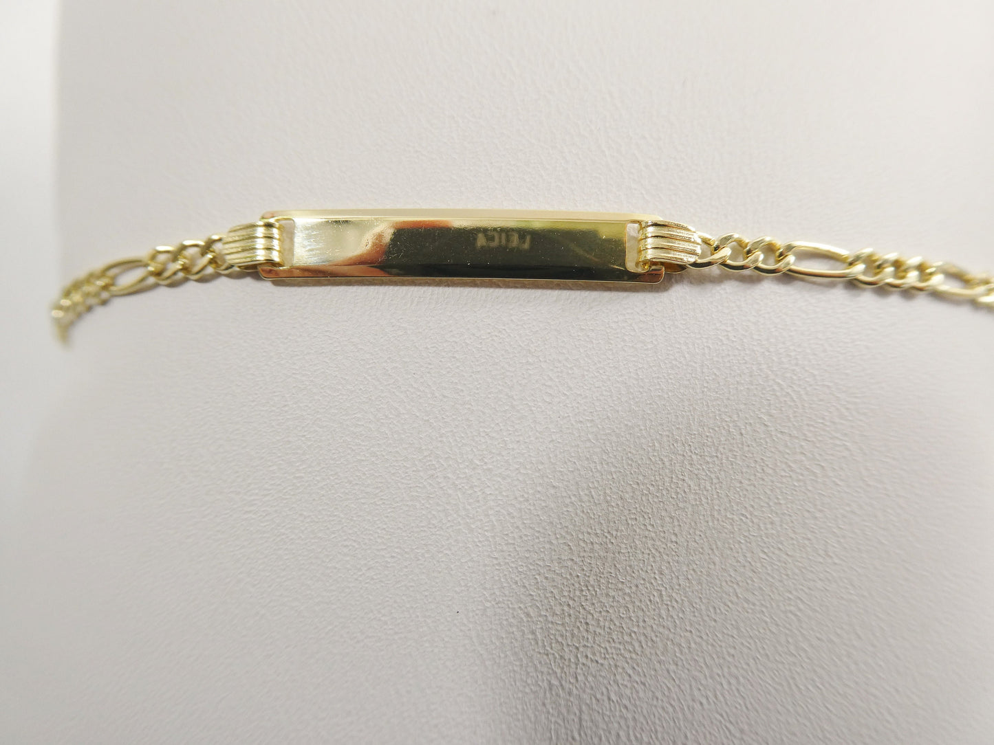 real 10k solid yellow gold 5.5 inch figaro style baby bracelet