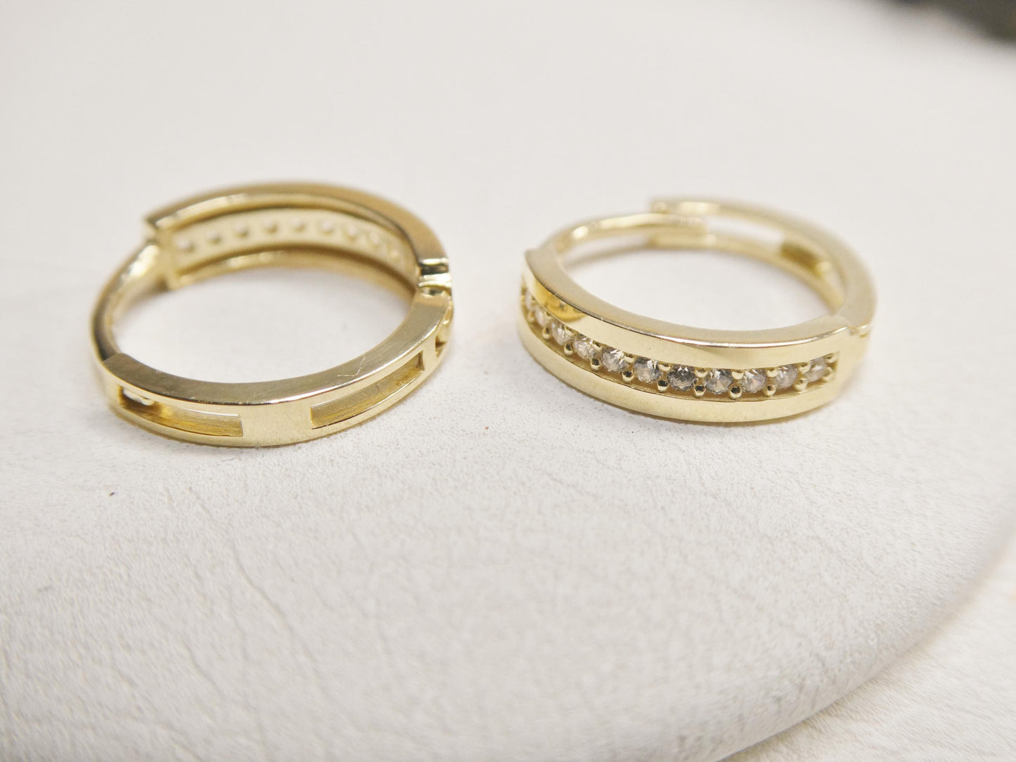 real 10k solid yellow gold designer earrings