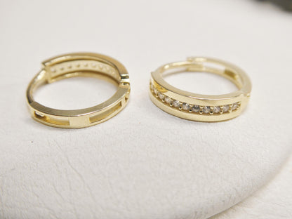 Real 10k Solid Yellow Gold Designer Earrings