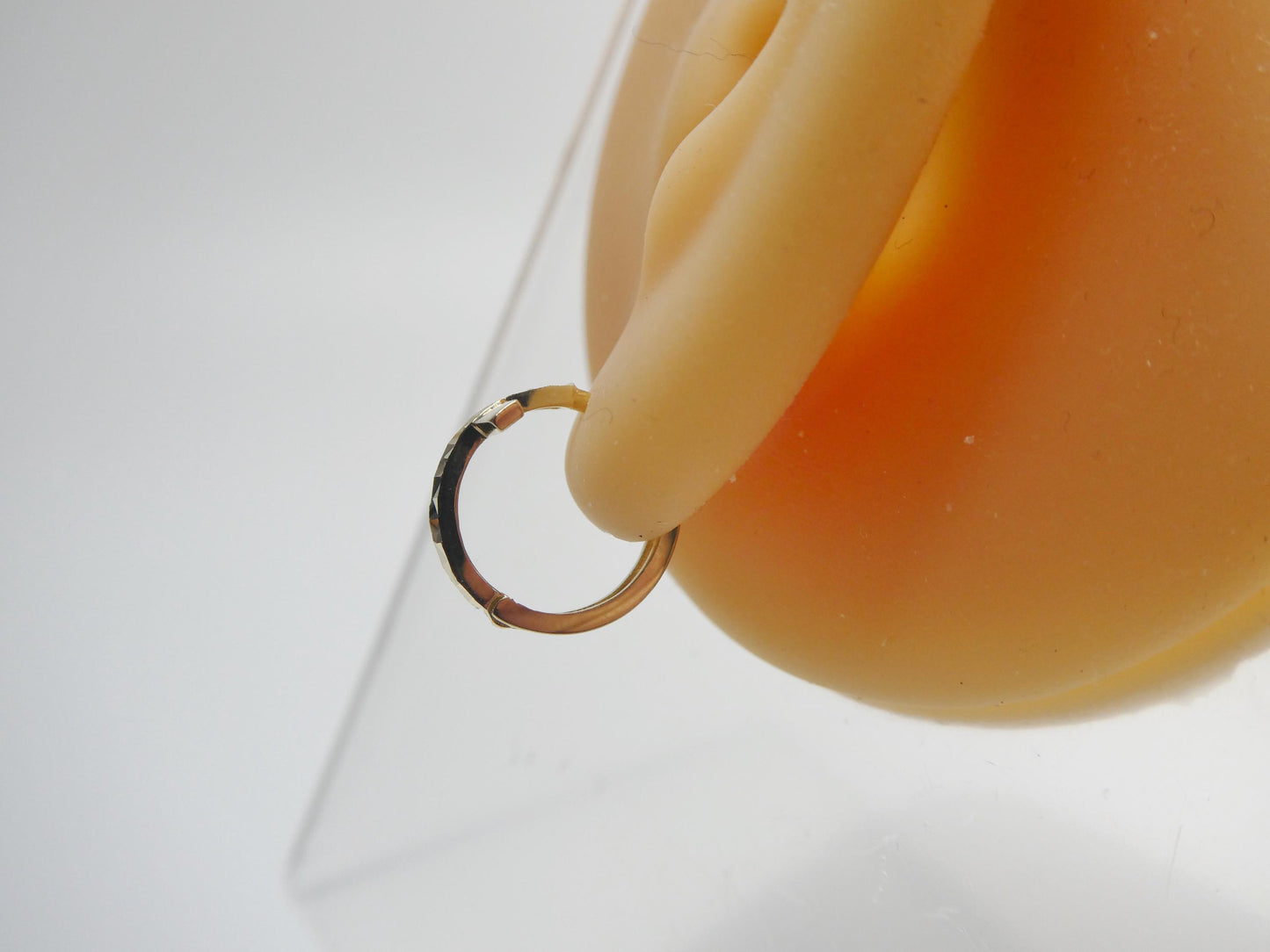 real 10k solid yellow gold cross hoop huggie earrings