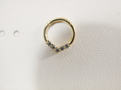 14k Real Solid Yellow Gold Cartilage Daith Septum Body Ring Piercing