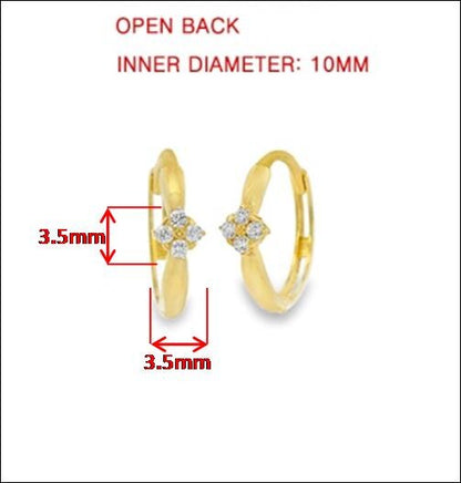 Real 10k Solid Yellow Gold Designer Earrings