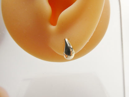 Real 10k Solid Yellow Gold Teardrop Push Post Earrings