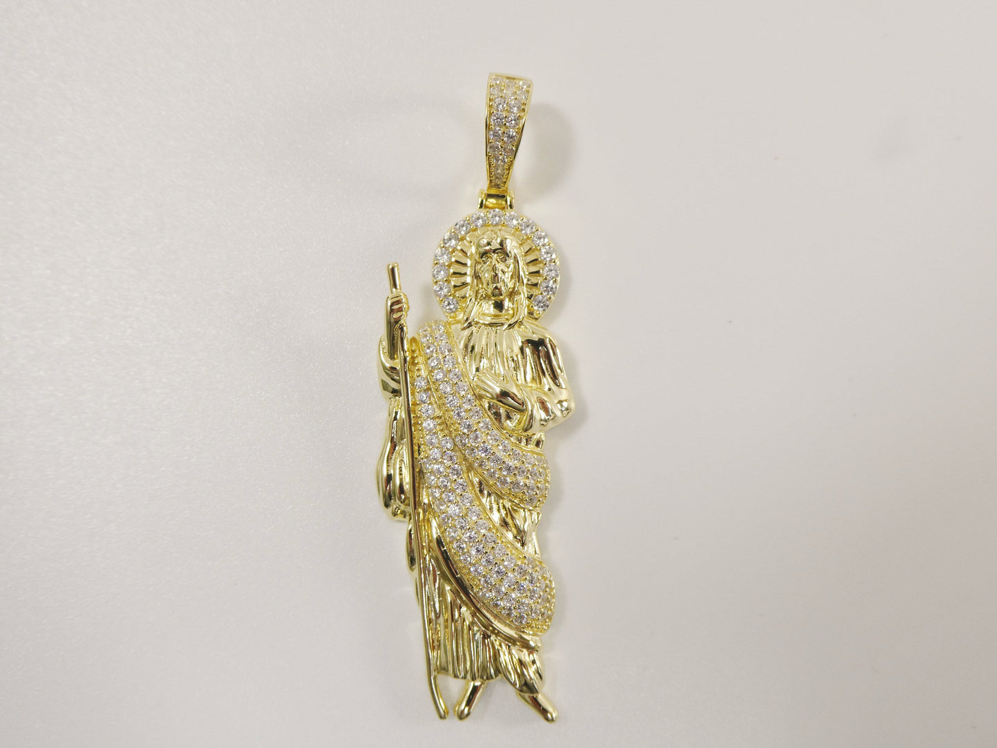 real 925 sterling silver large St. Jude medallion pendent