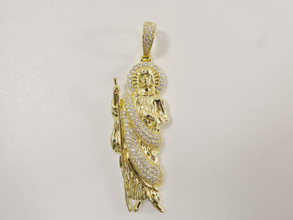 Real 925 Sterling Silver Large St. Jude Medallion Pendent