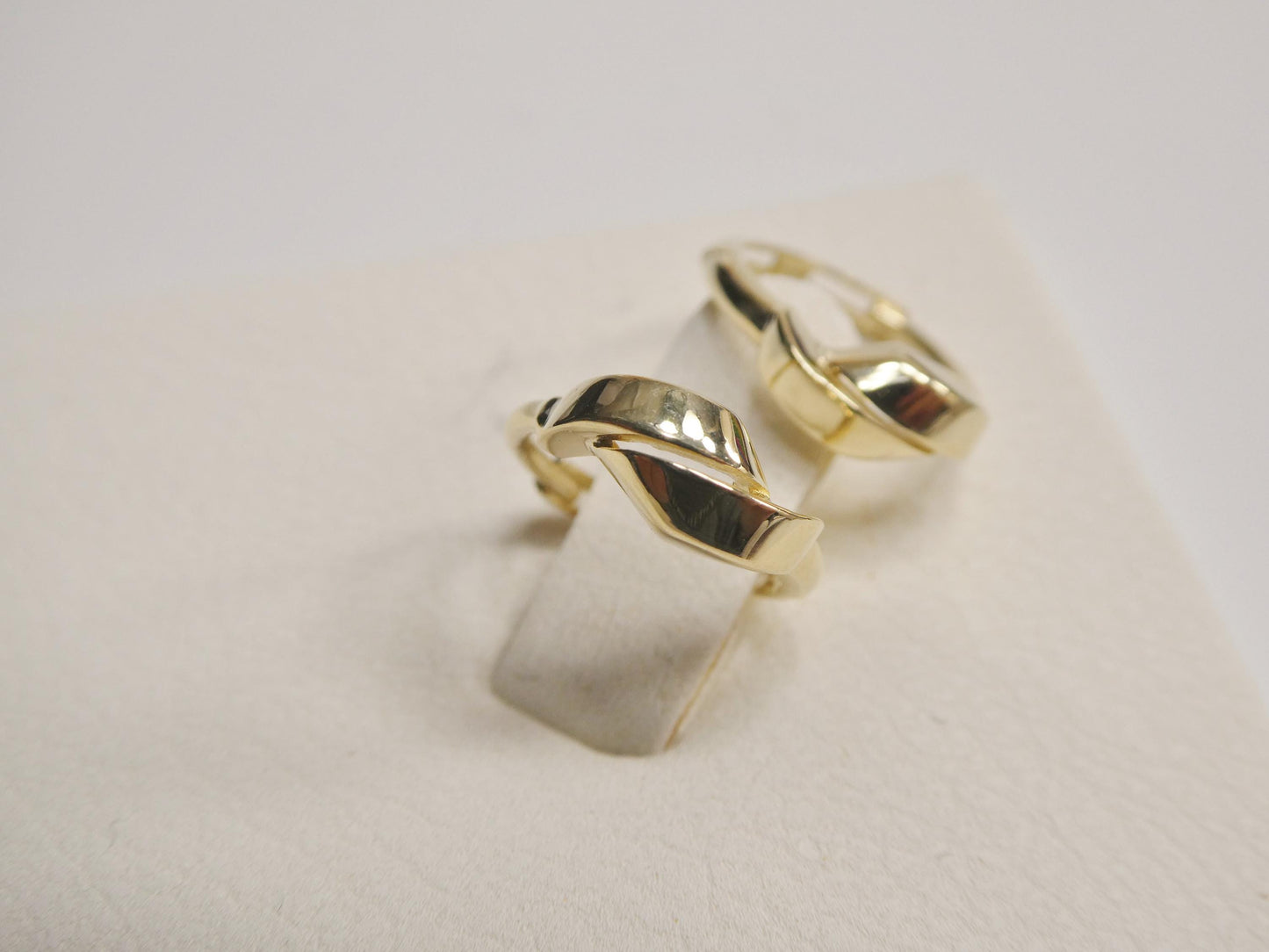 real 10k solid yellow gold designer earrings