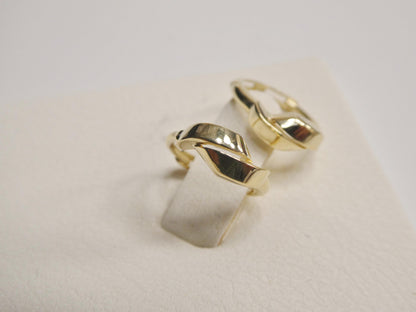 Real 10k Solid Yellow Gold Designer Earrings