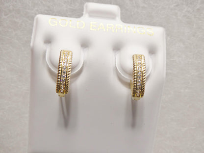 Real 10k Solid Yellow Gold Designer Earrings
