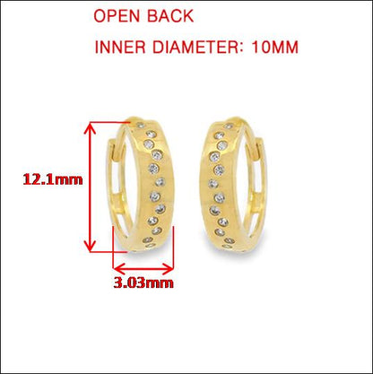 Real 10k Solid Yellow Gold Designer Earrings